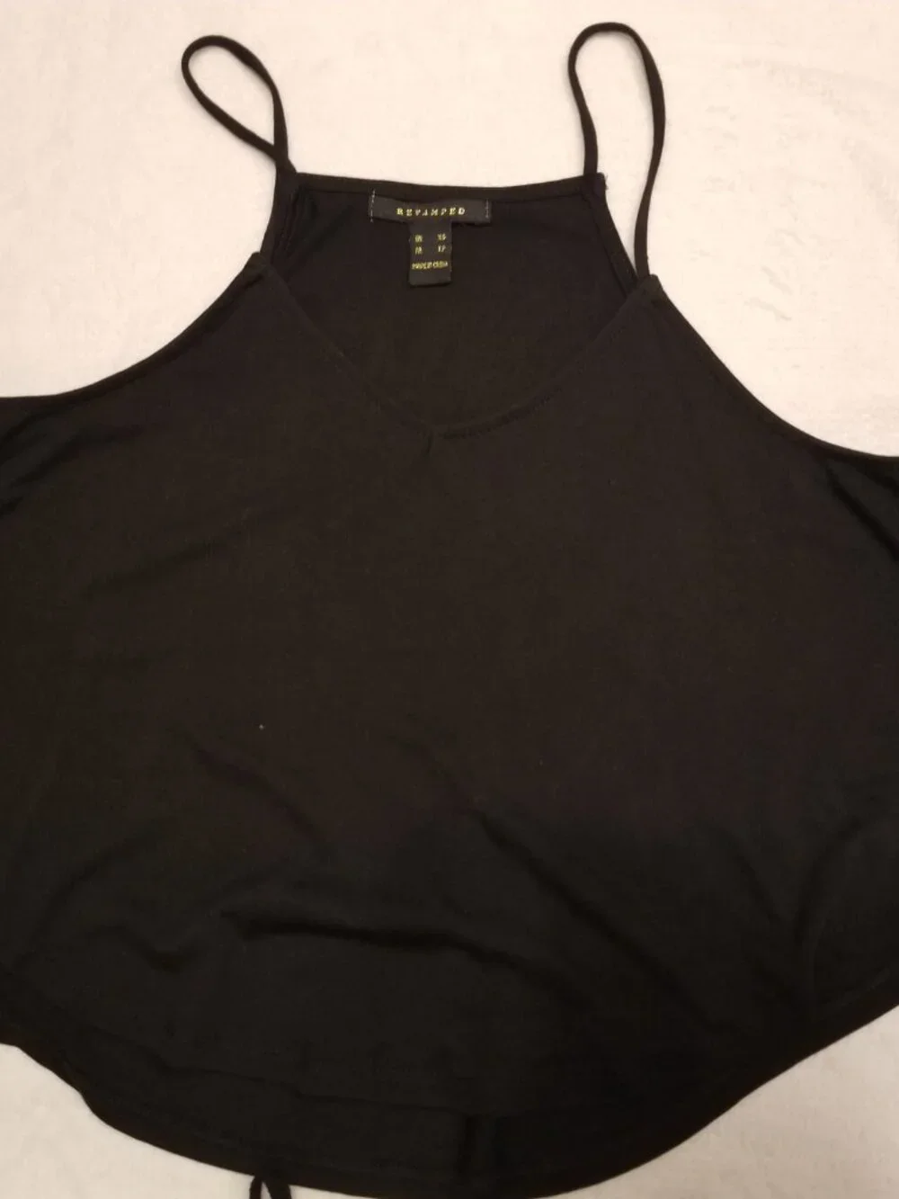 Set of 4 Tank Tops Striped Black/White Crop/Mid Length Strappy Tops Size Small - Picture 2 of 8